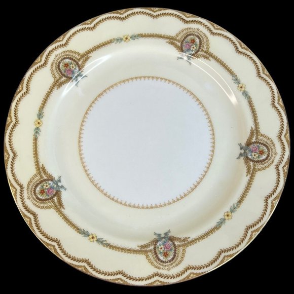 2 Vintage Noritake China Serena Dinner Plates  10” Floral 3840 Made Japan Flaw - Picture 2 of 6